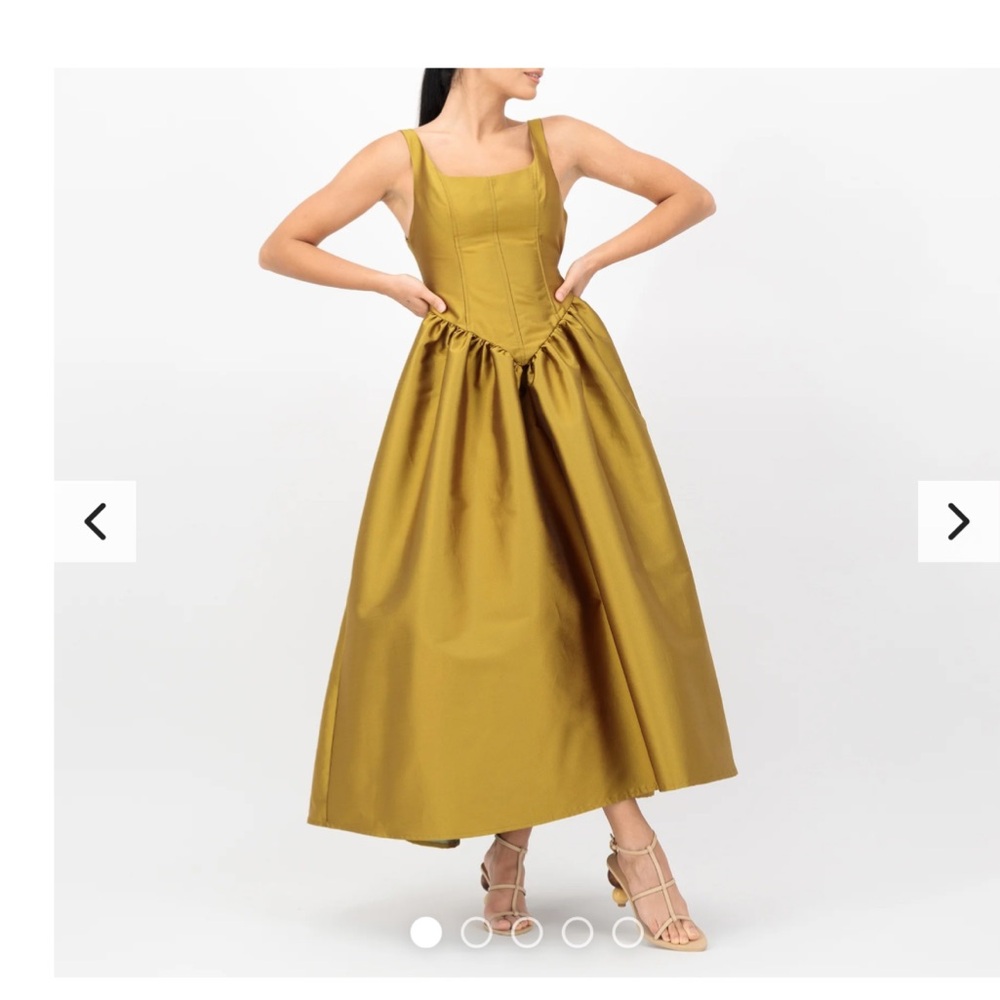 Sophisticated Gold Maxi Dress